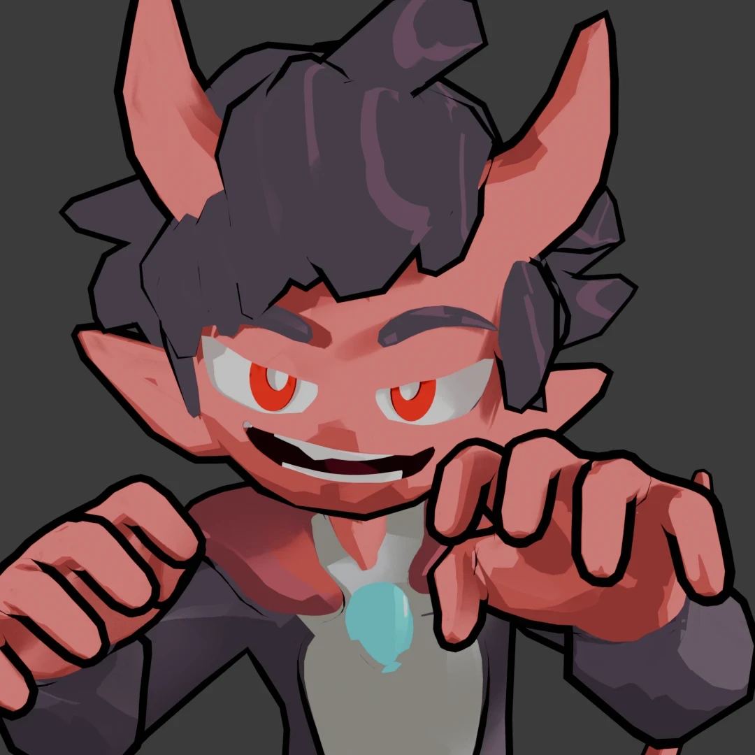 Close-up of one of the demon's expressions